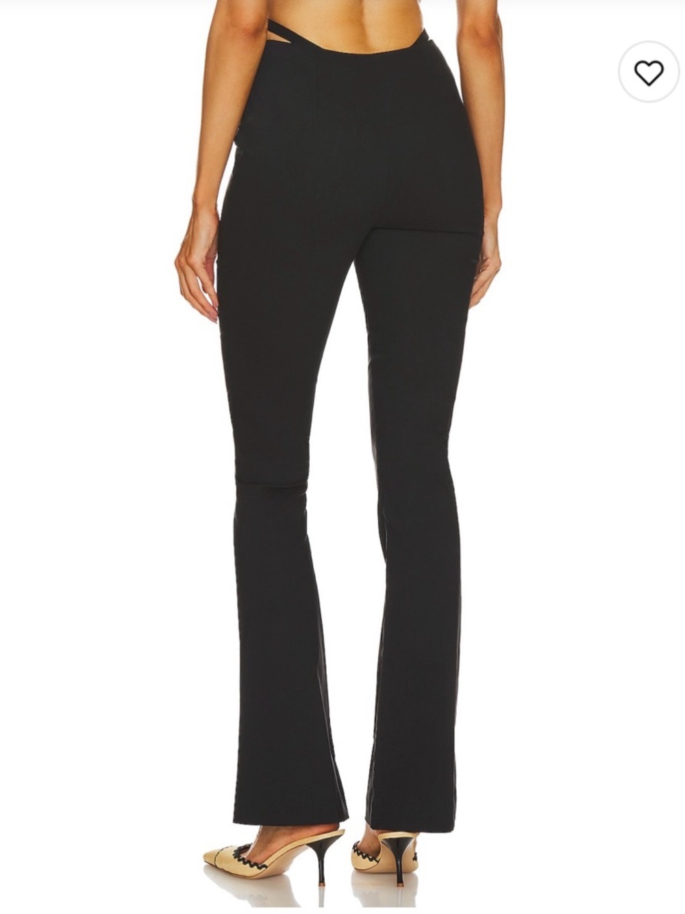 Lovers + Friends Belted Black Boot-Cut Flare Pants - Picture 2 of 3